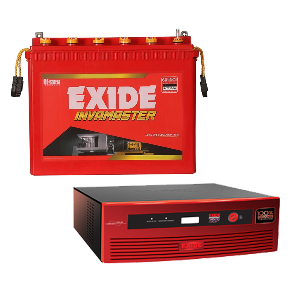 EXIDE GQP 1125VA + IMTT 150AH Inverter Battery Combo