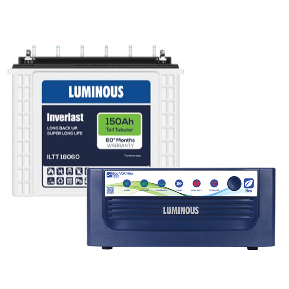 Luminous 1250VA NEO + ILTT18060 Inverter Battery Combo